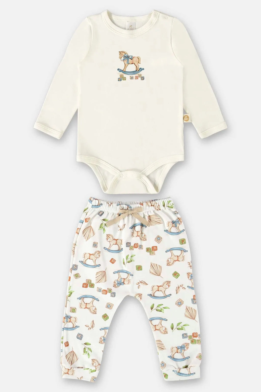 CONJUNTO BODY E CALÇA ESTAMPADO UNISSEX PARA BEBÊ UPBABY