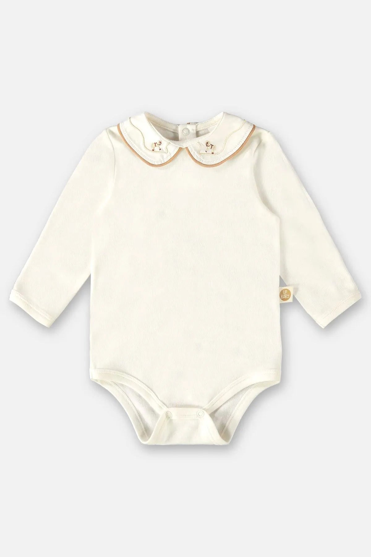 BODY MANGA LONGA GOLA BORDADA COMFY UNISSEX PARA BEBÊ