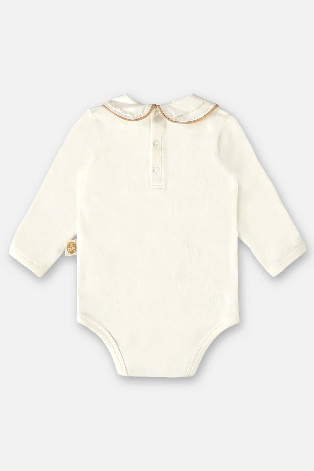 BODY MANGA LONGA GOLA BORDADA COMFY UNISSEX PARA BEBÊ