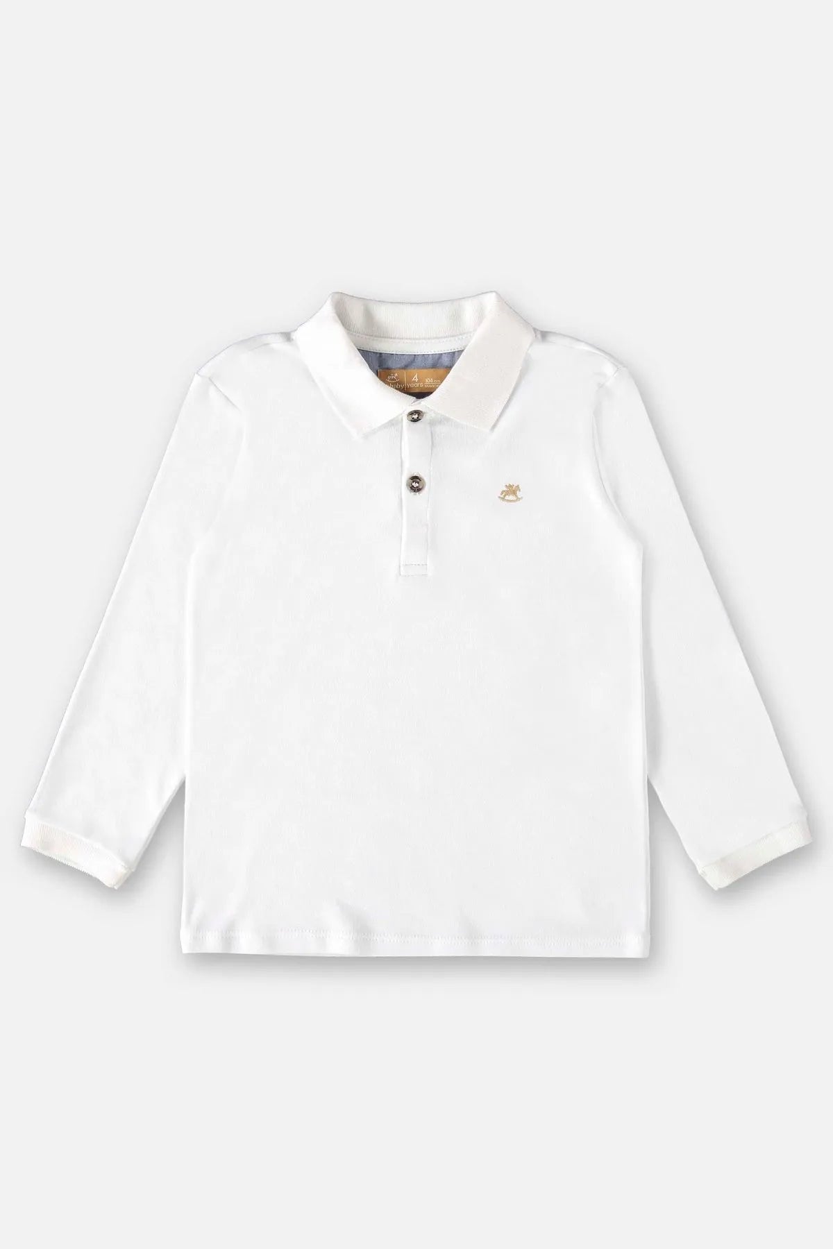 CAMISA POLO MANGA LONGA EM SUEDINE INFANTIL MENINO