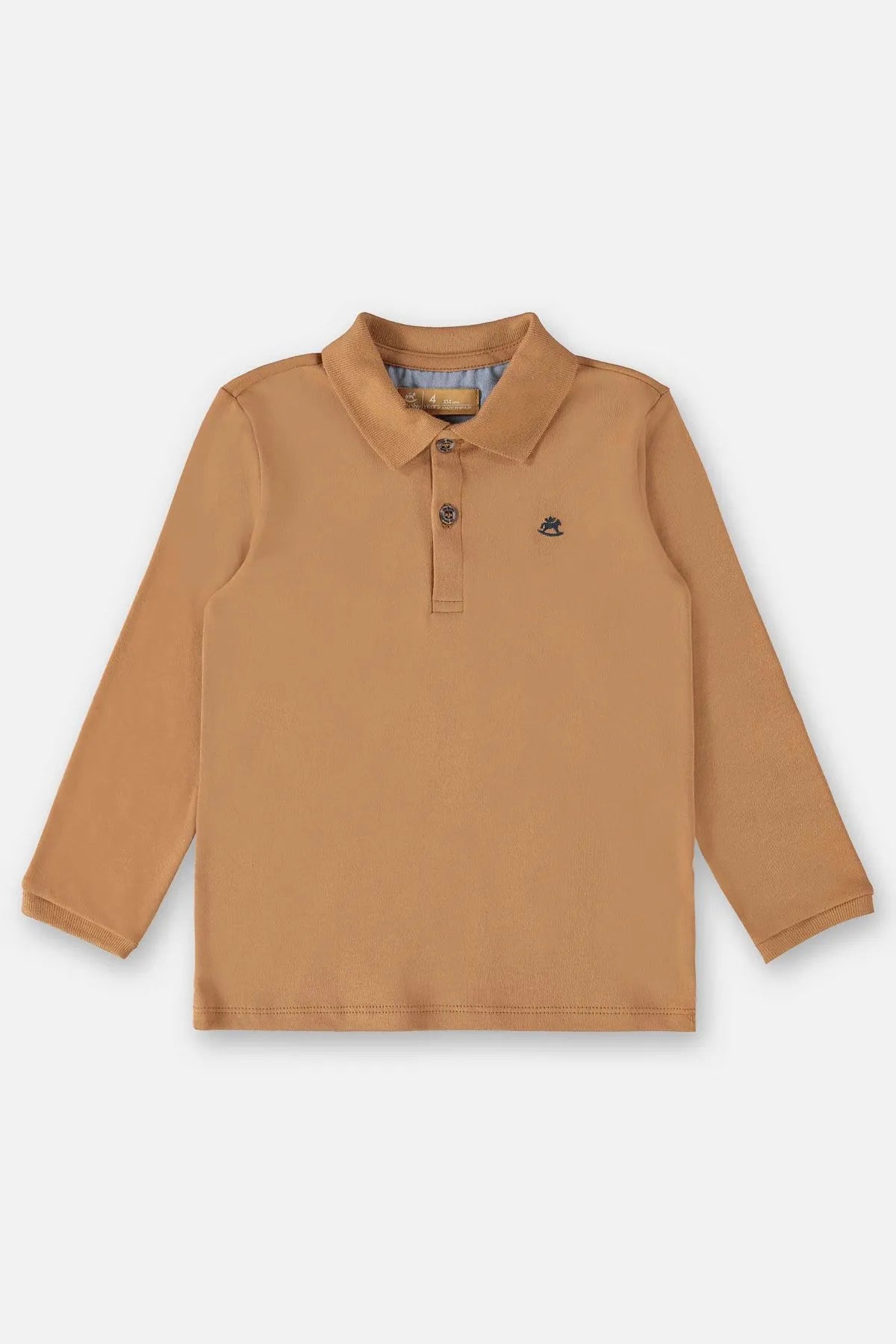 CAMISA POLO MANGA LONGA EM SUEDINE INFANTIL MENINO