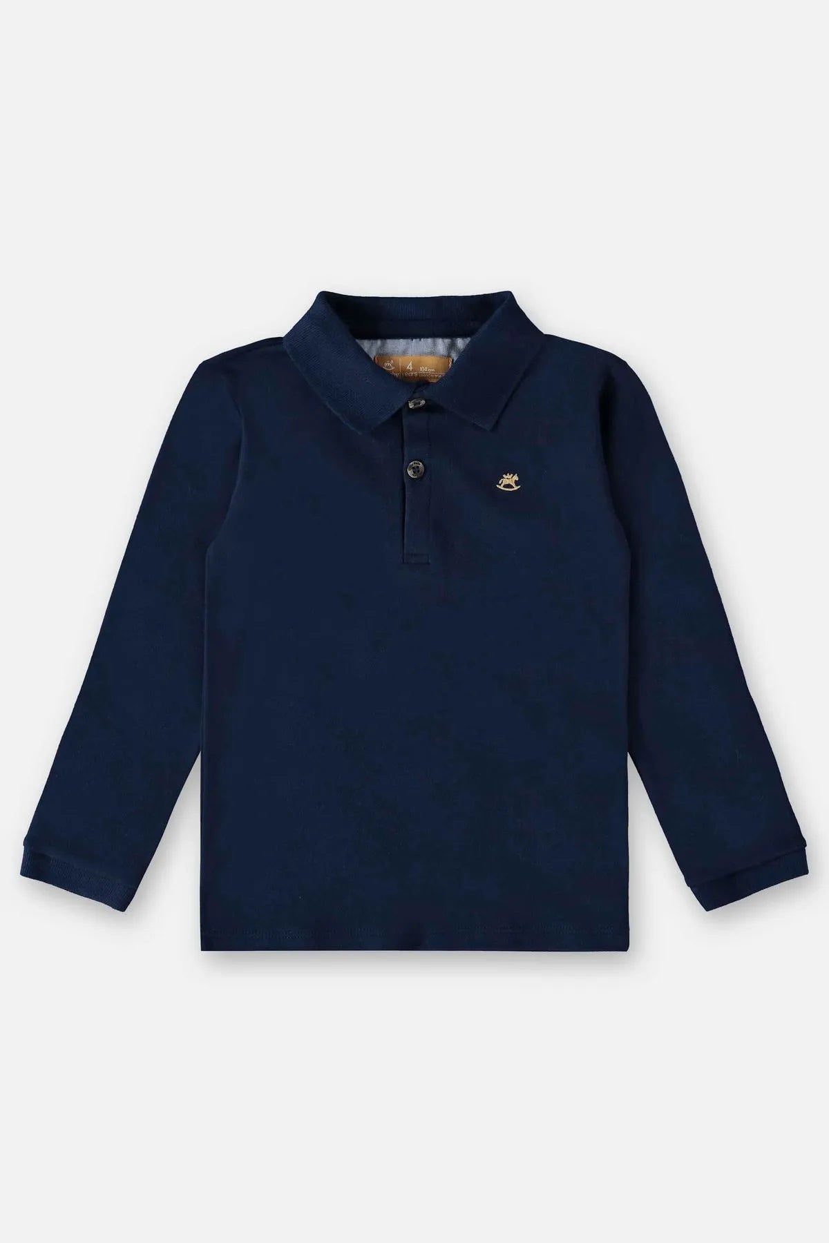 CAMISA POLO MANGA LONGA EM SUEDINE INFANTIL MENINO