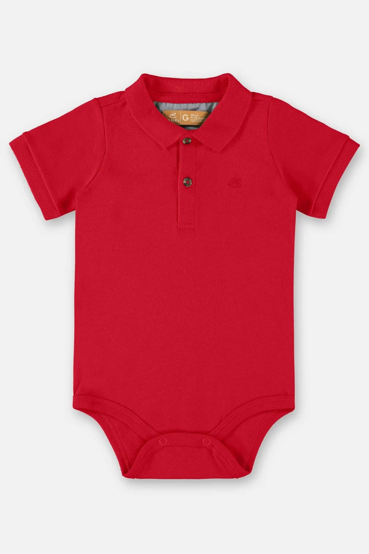 BODY POLO EM SUEDINE PARA BEBÊ MENINO