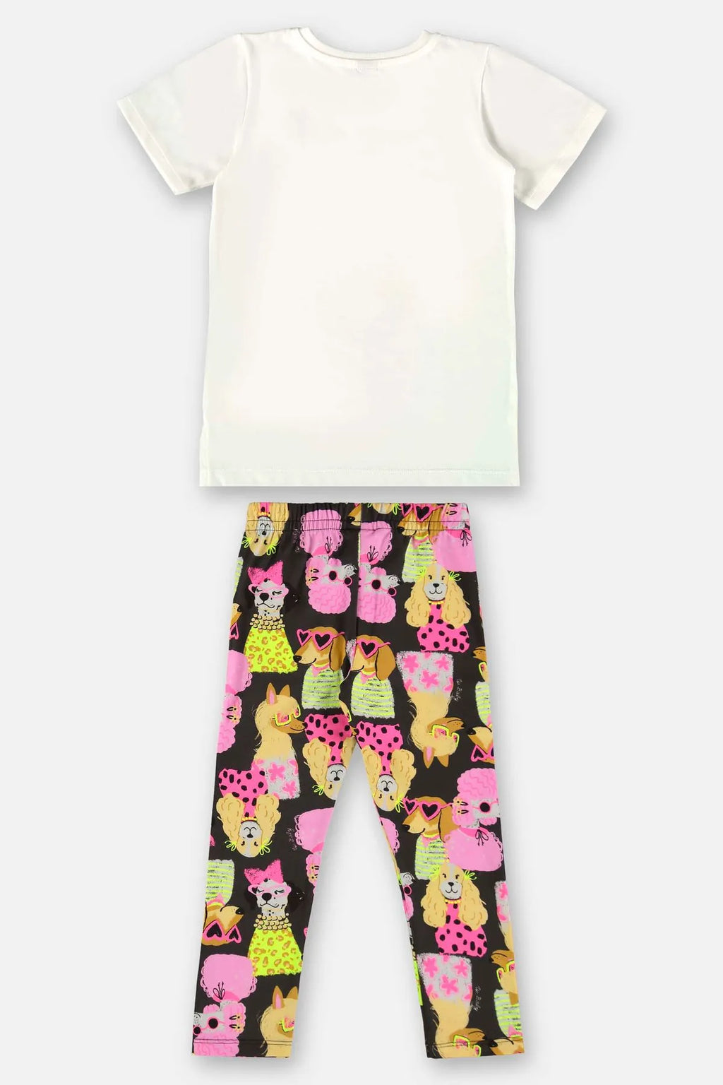 CONJUNTO BLUSA EM MEIA MALHA E CALCA COTTON