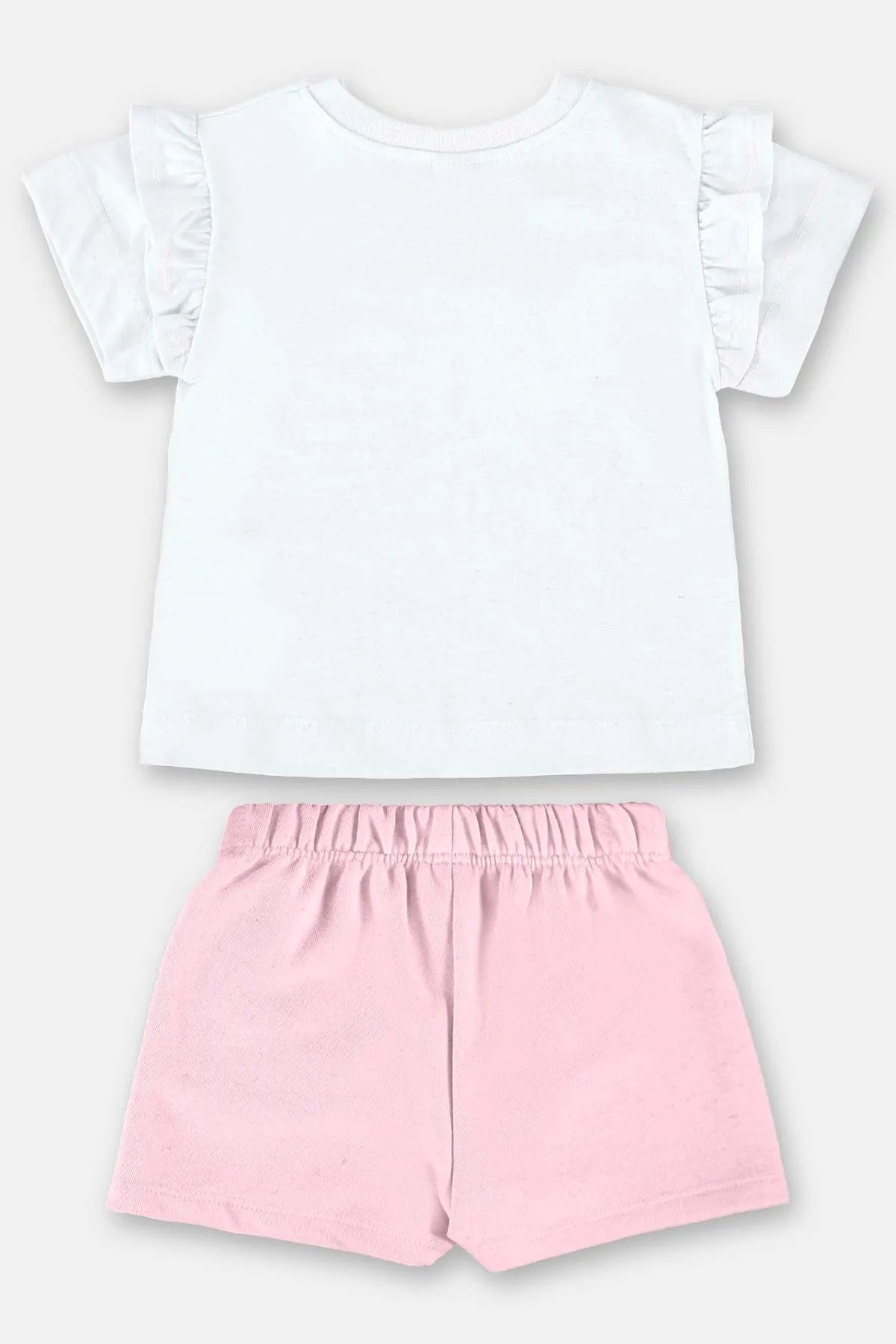 CONJUNTO BLUSA MEIA MALHA E SHORT-SAIA MOLETOM LINHO UPBABY REF 45487