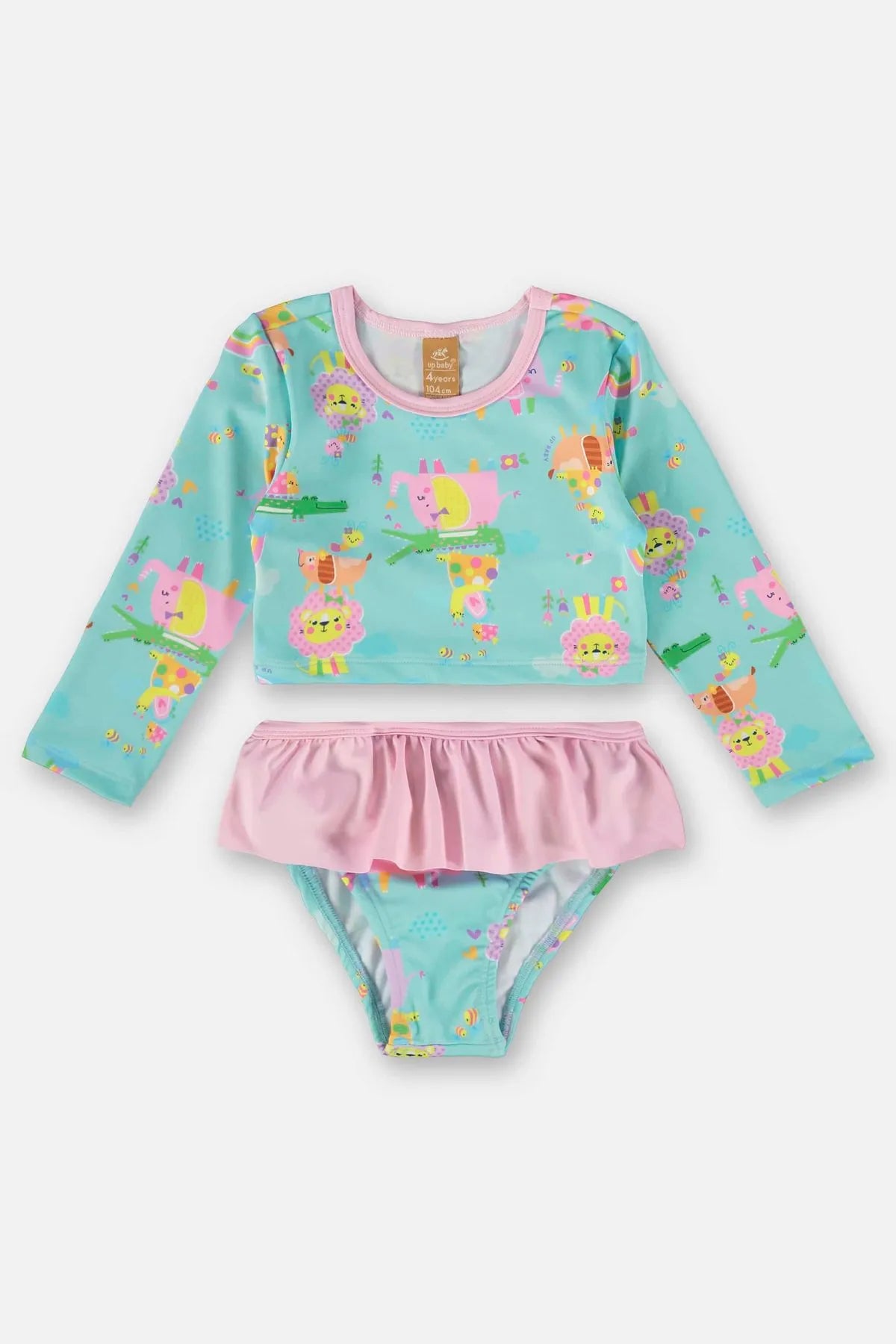 BIQUÍNI INFANTIL MANGA LONGA EM MALHA FPS+50 COM FORRO