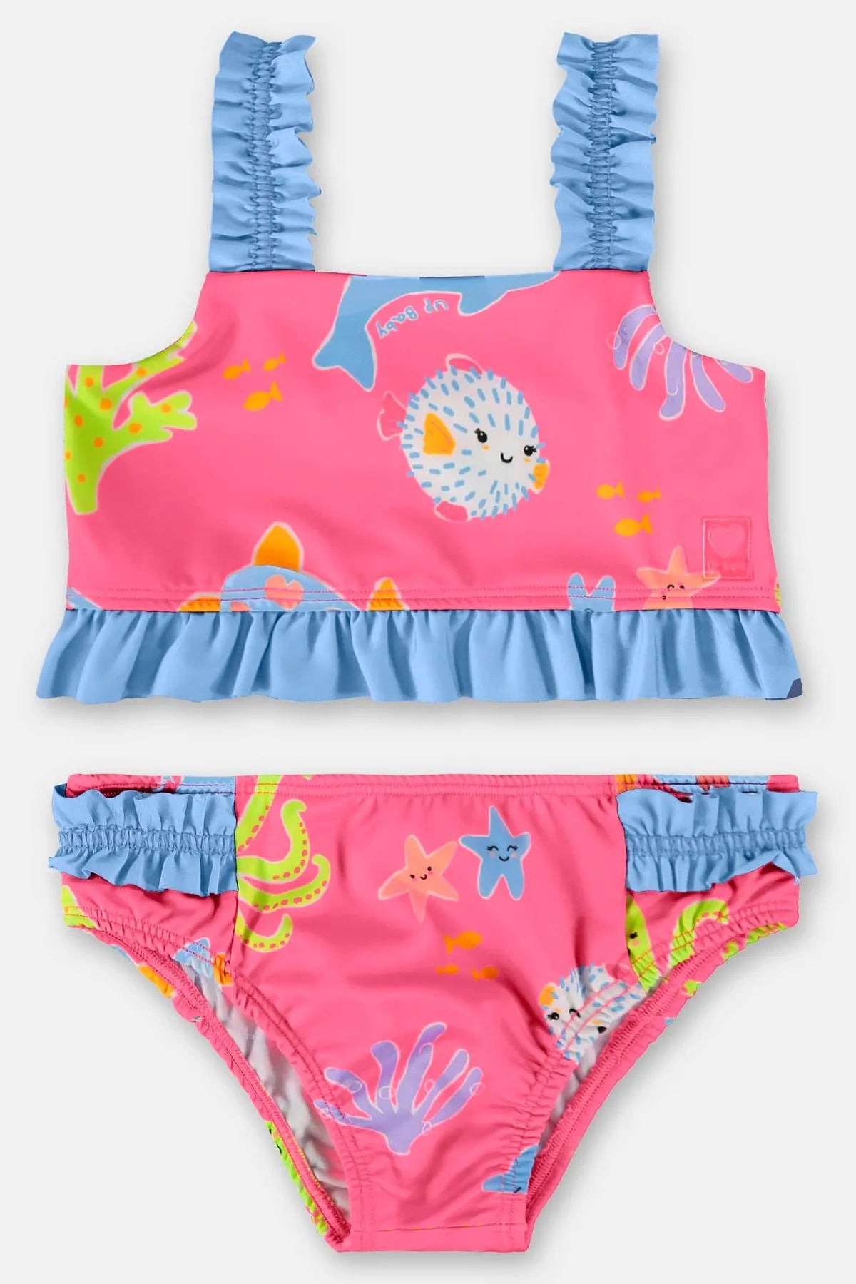 BIQUÍNI INFANTIL DE ALÇAS EM MALHA FPS+50