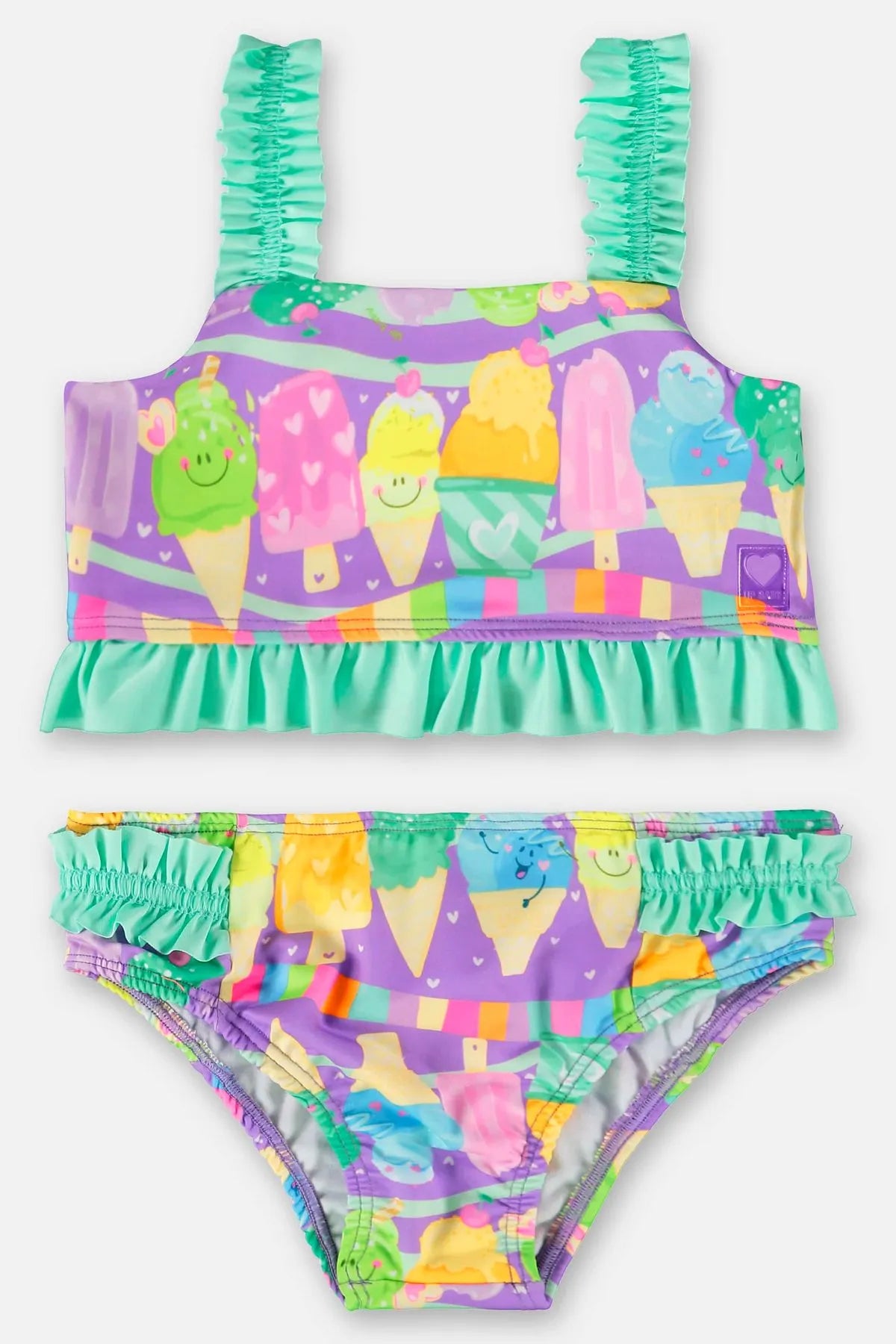 BIQUÍNI INFANTIL DE ALÇAS EM MALHA FPS+50