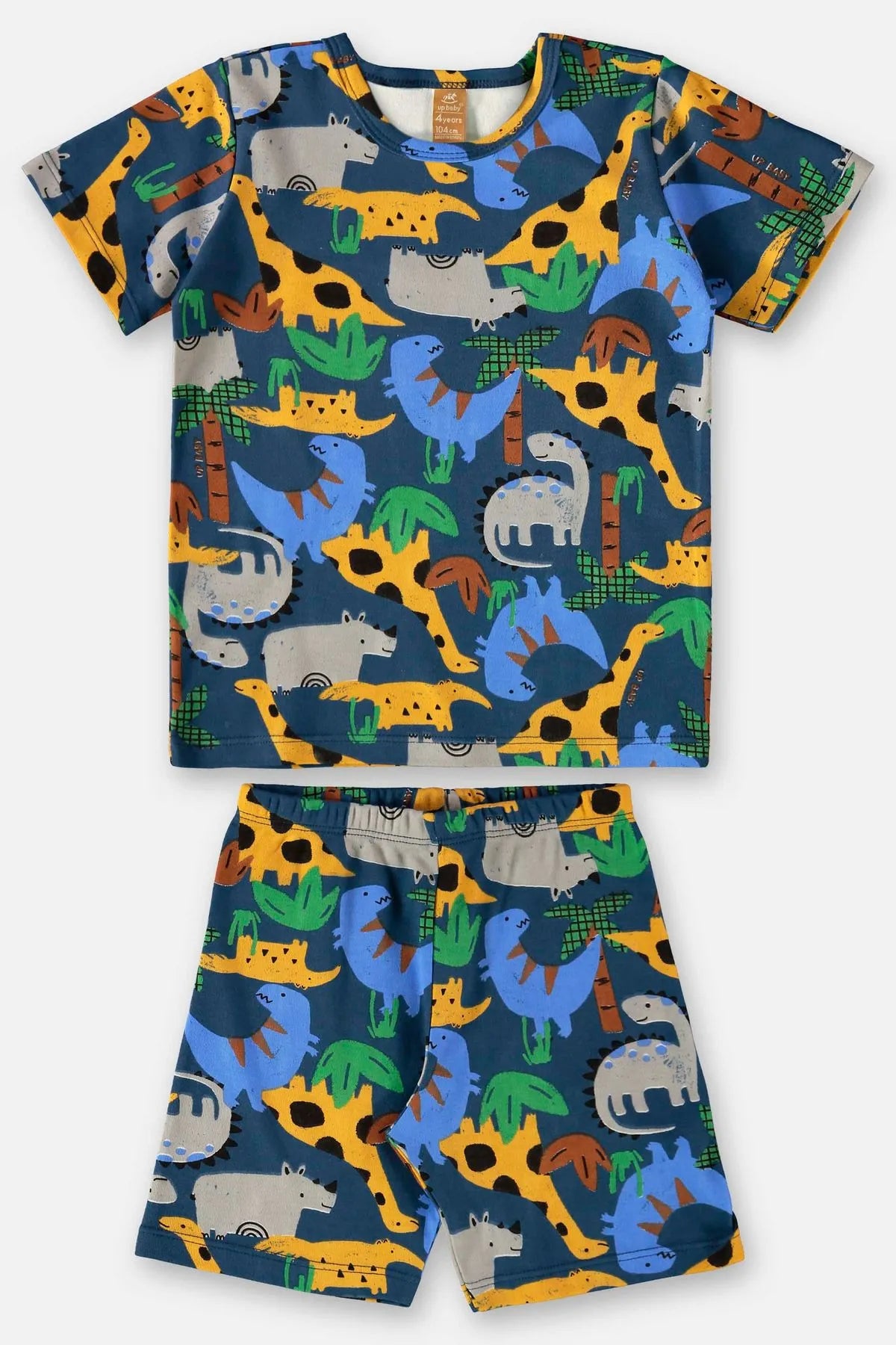 PIJAMA CAMISETA E BERMUDA EM SUEDINE DINO UPBABY REF.45724