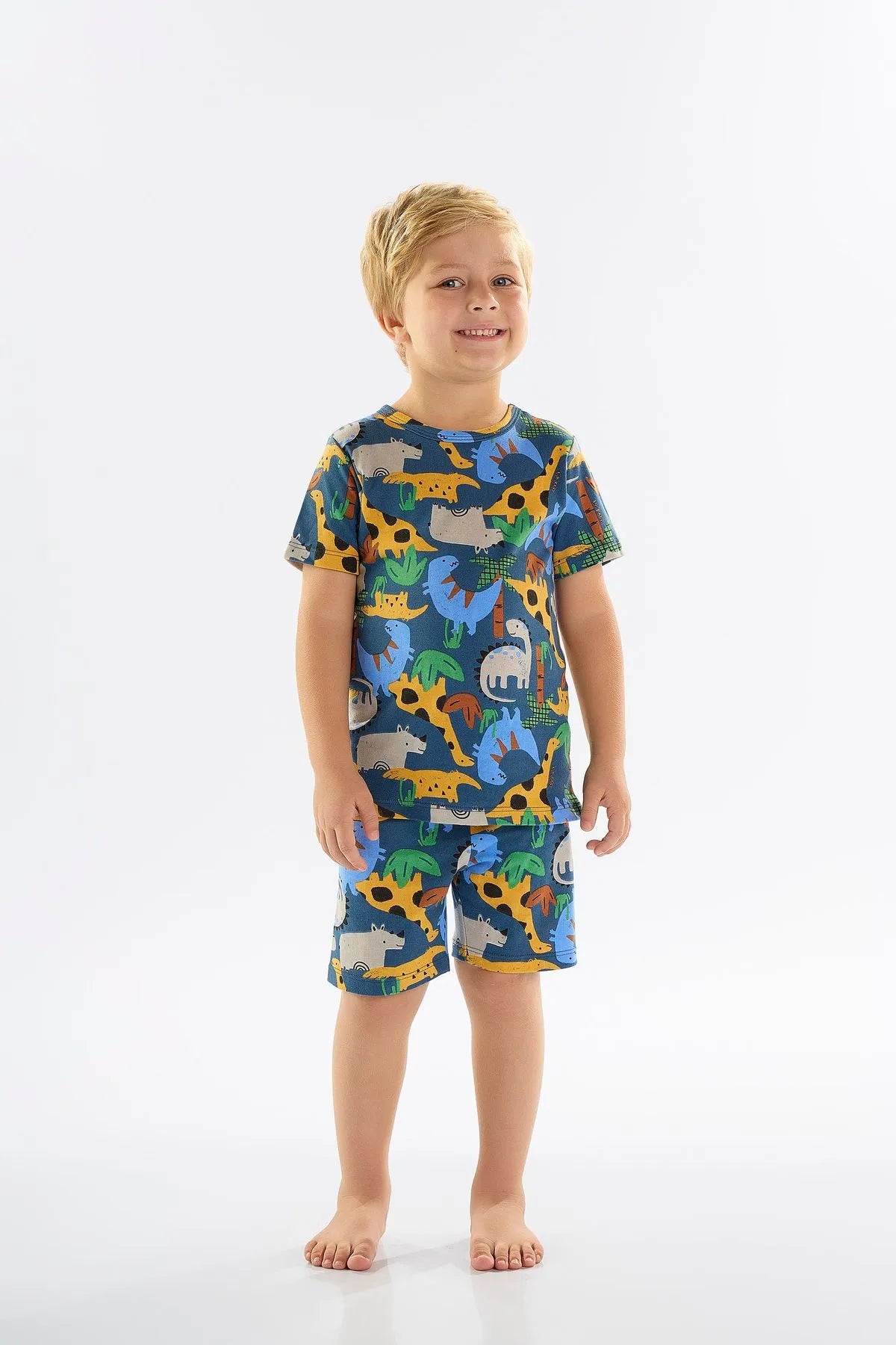 PIJAMA CAMISETA E BERMUDA EM SUEDINE DINO UPBABY REF.45724