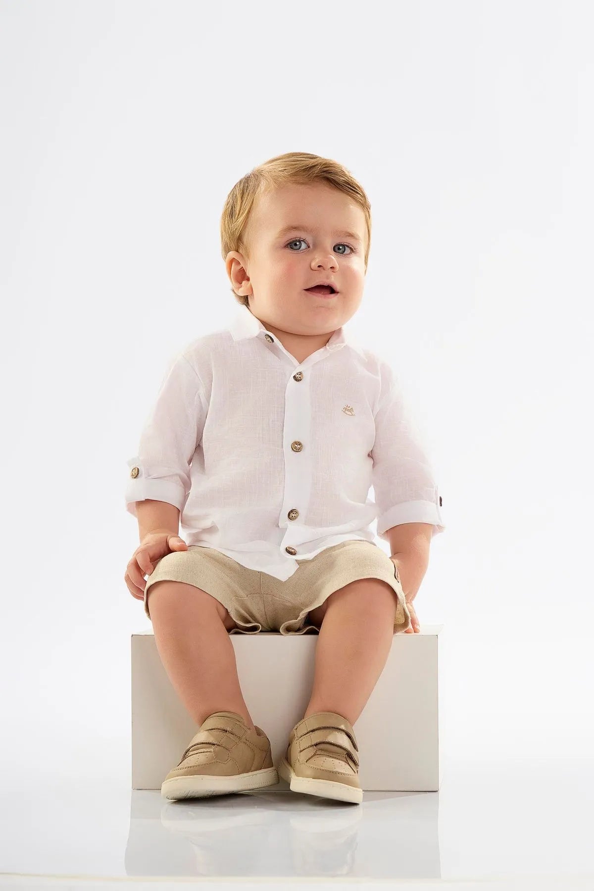 CAMISA MANGA LONGA EM TECIDO Algodão UPBABY 45570