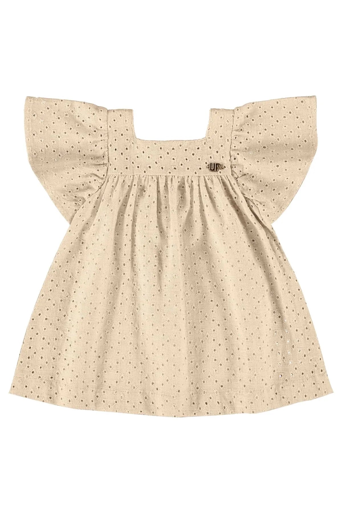 VESTIDO PARA BEBÊ EM LAISE FORRADO UPBABY