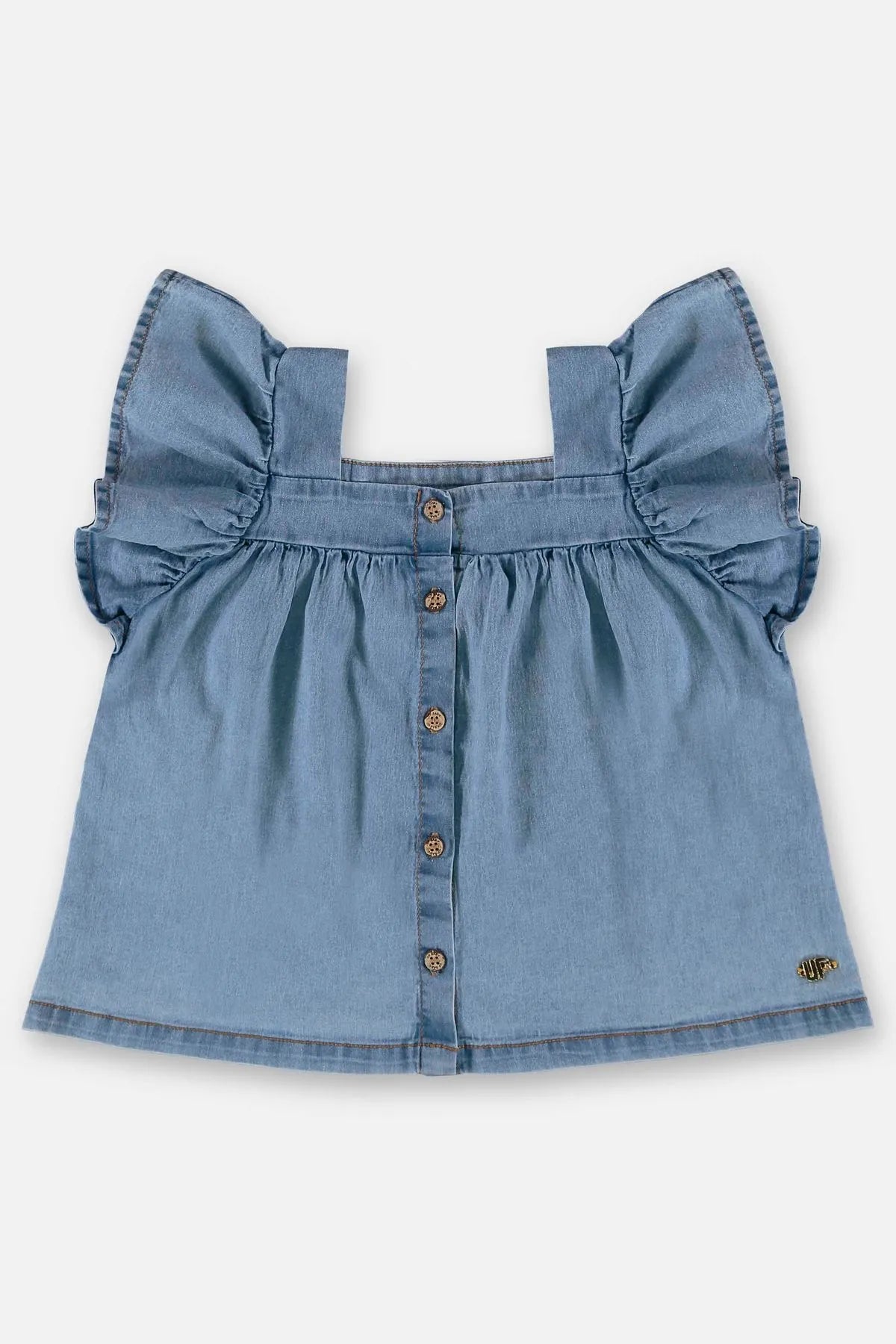 BLUSA MANGA CURTA JEANS COM ELASTANO UPBABY 45597
