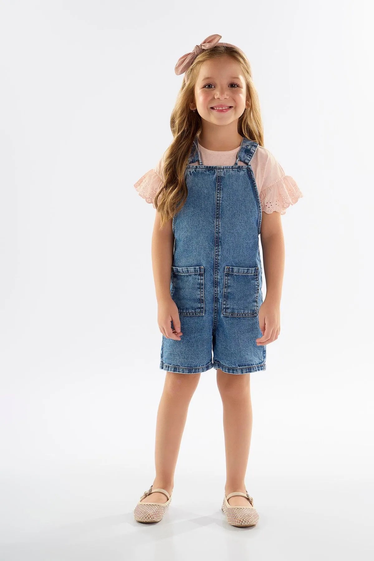 JARDINEIRA JEANS UNISSEX UPBABY