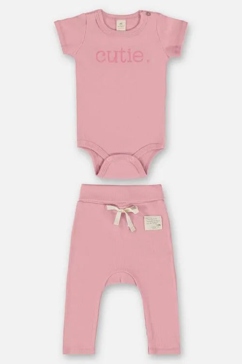 CONJUNTO BODY E CALCA EM RIBANA SUSTENTAVEL