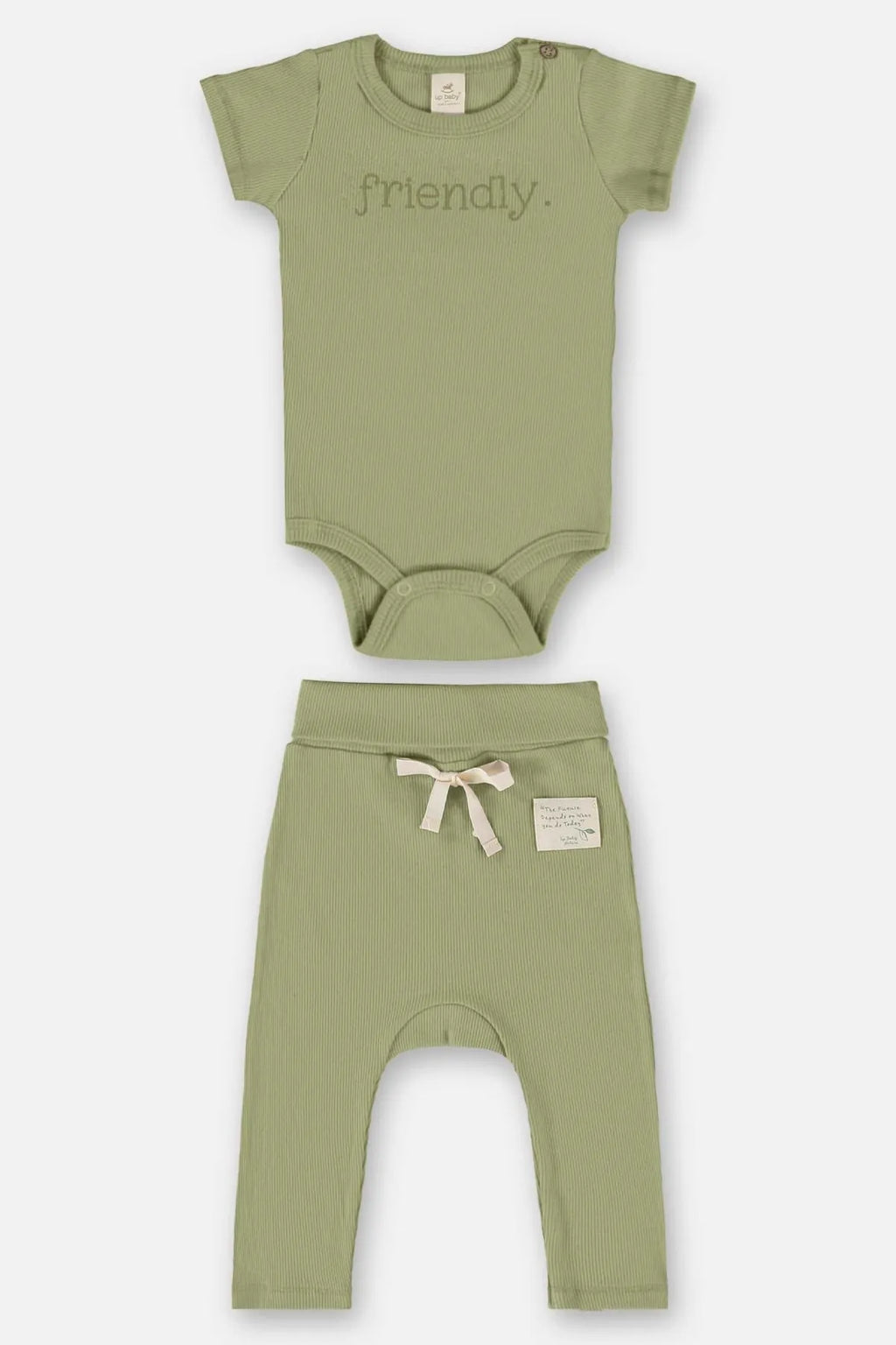 CONJUNTO BODY E CALCA EM RIBANA SUSTENTAVEL