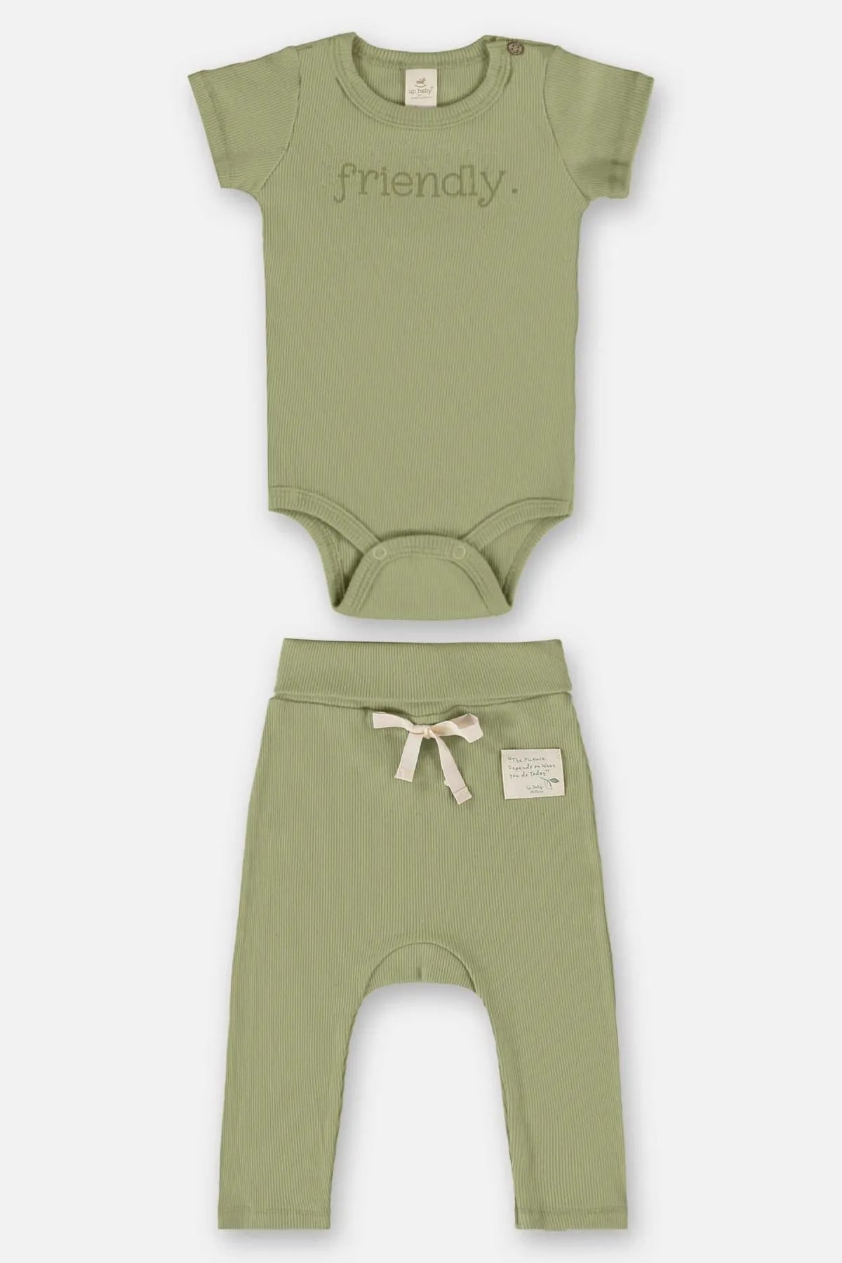 CONJUNTO BODY E CALCA EM RIBANA SUSTENTAVEL
