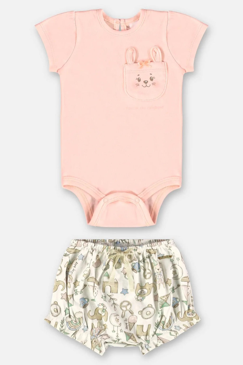 CONJUNTO BODY E SHORT EM SUEDINE CONFY UPBABY REF.45623