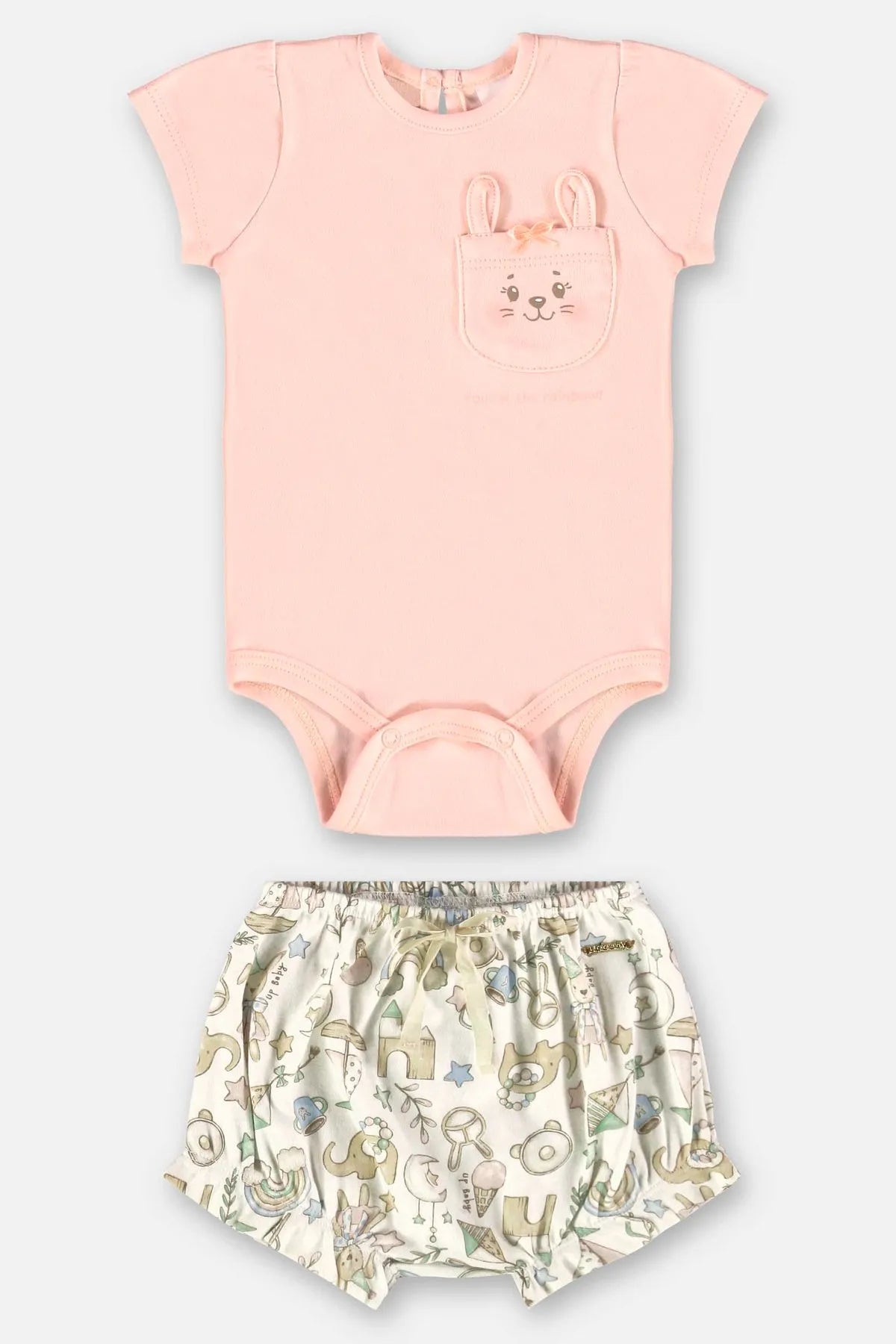 CONJUNTO BODY E SHORT EM SUEDINE CONFY UPBABY REF.45623