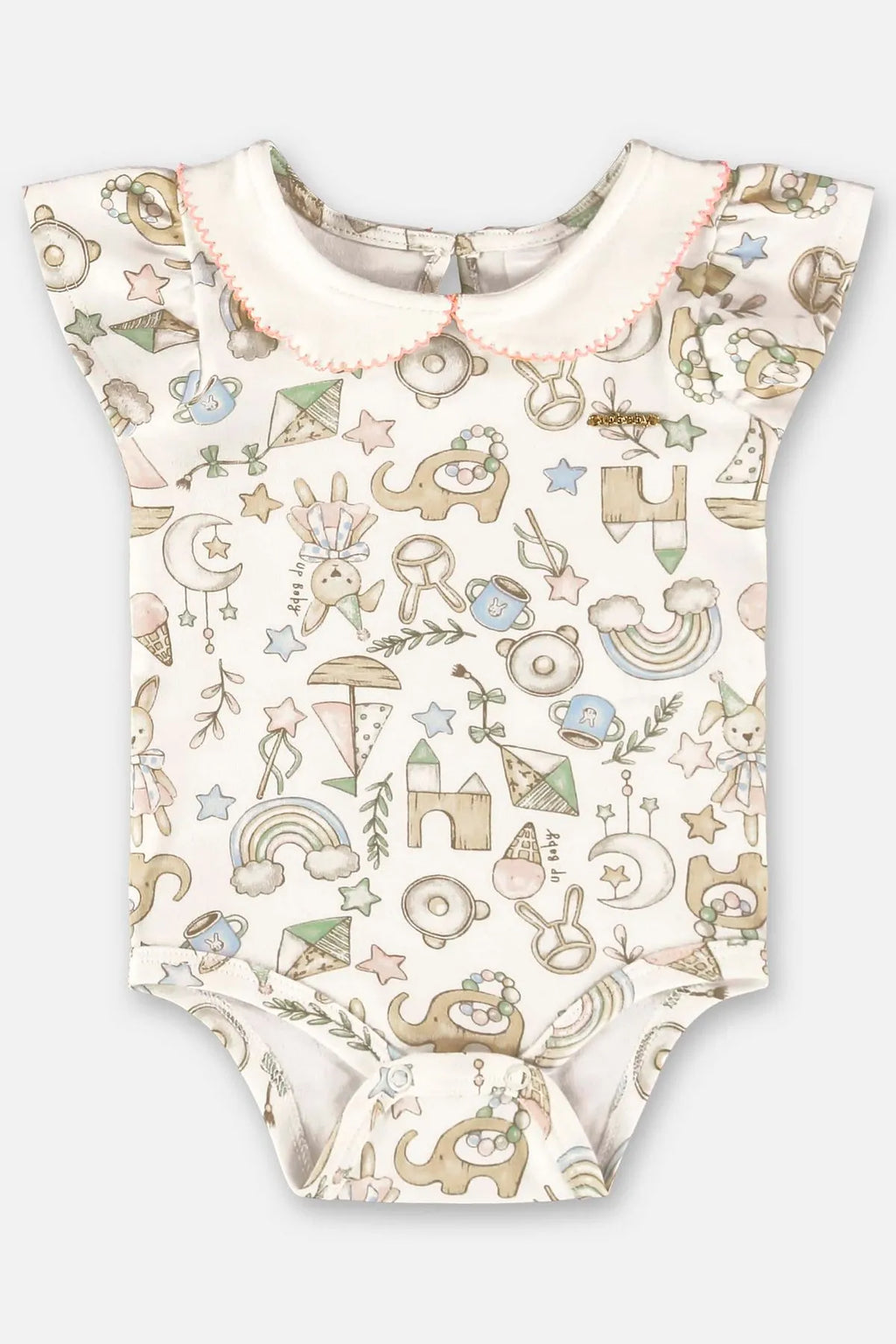 BODY MANGA CURTA EM SUEDINE CONFY UPBABY REF.45625