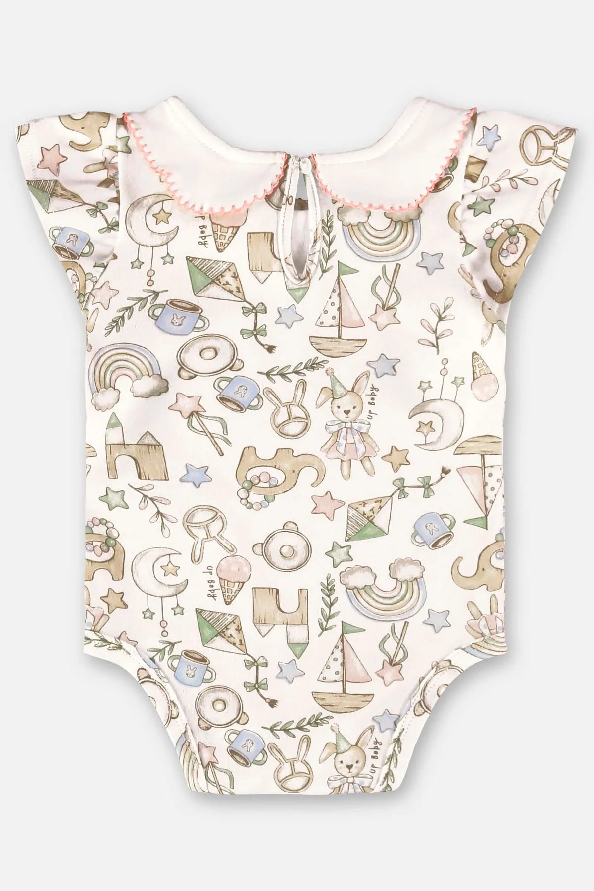 BODY MANGA CURTA EM SUEDINE CONFY UPBABY REF.45625