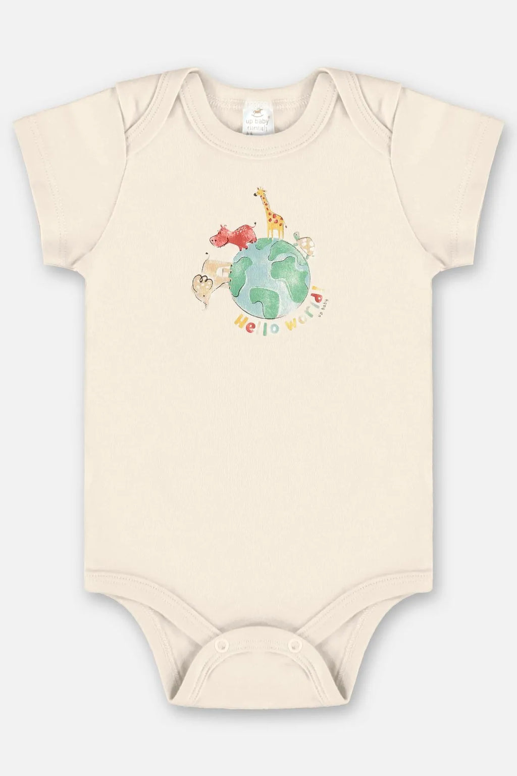 BODY MANGA CURTA PARA BEBÊ MENINO EM SUEDINE UPBABY ESSENCIALS