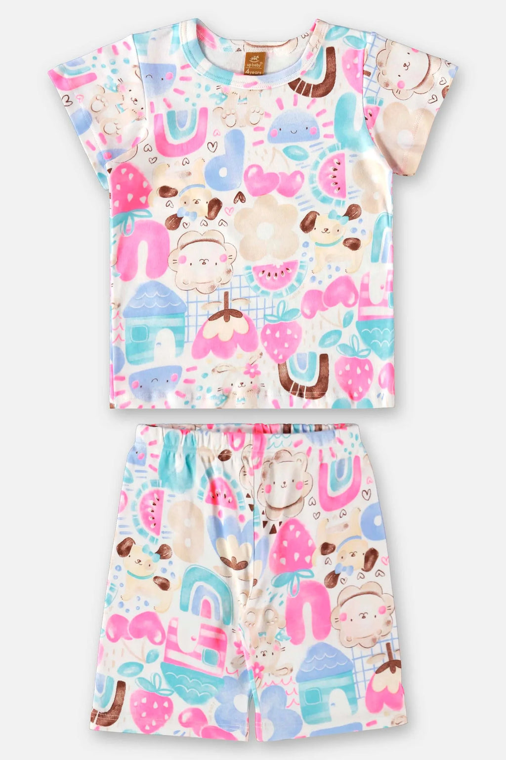 PIJAMA BLUSA E BERMUDA CICLISTA EM SUEDINE UPBABY REF.45674