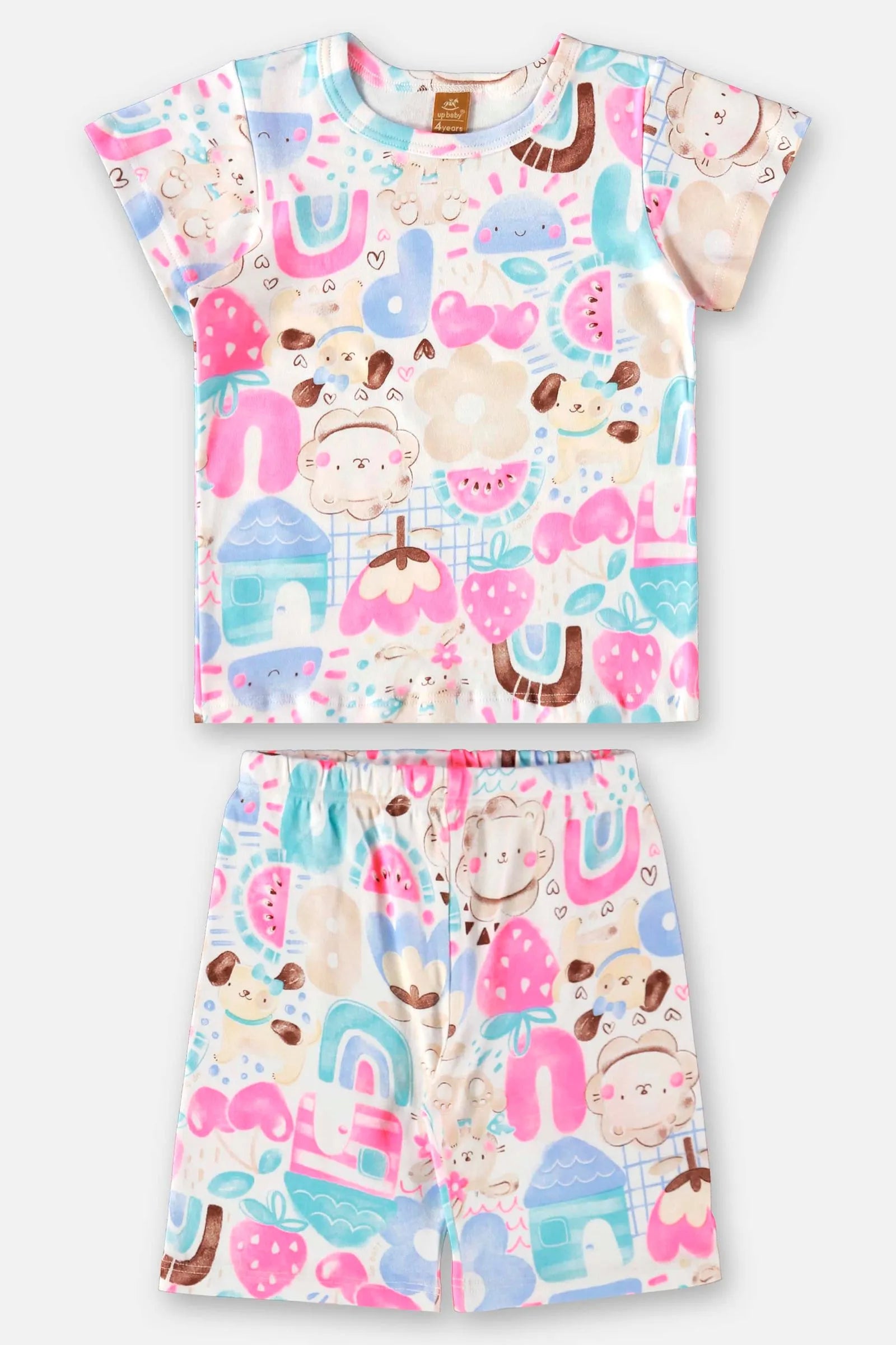 PIJAMA BLUSA E BERMUDA CICLISTA EM SUEDINE UPBABY REF.45674