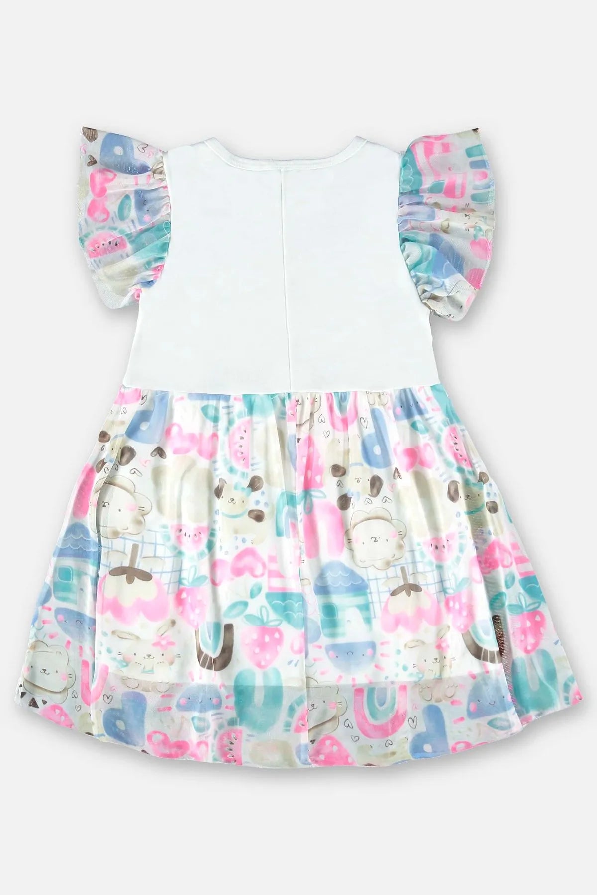 CAMISOLA MANGA CURTA COM TAPA OLHOS EM SUEDINE TULE UPBABY 45676