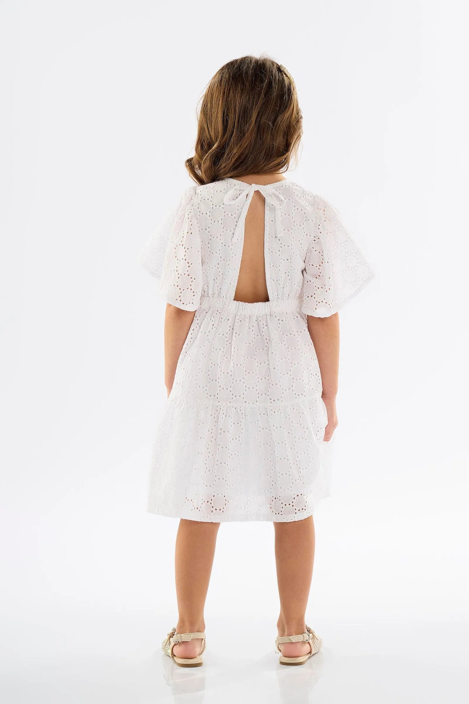 VESTIDO INFANTIL EM LAISE COM FORRO UPBABY