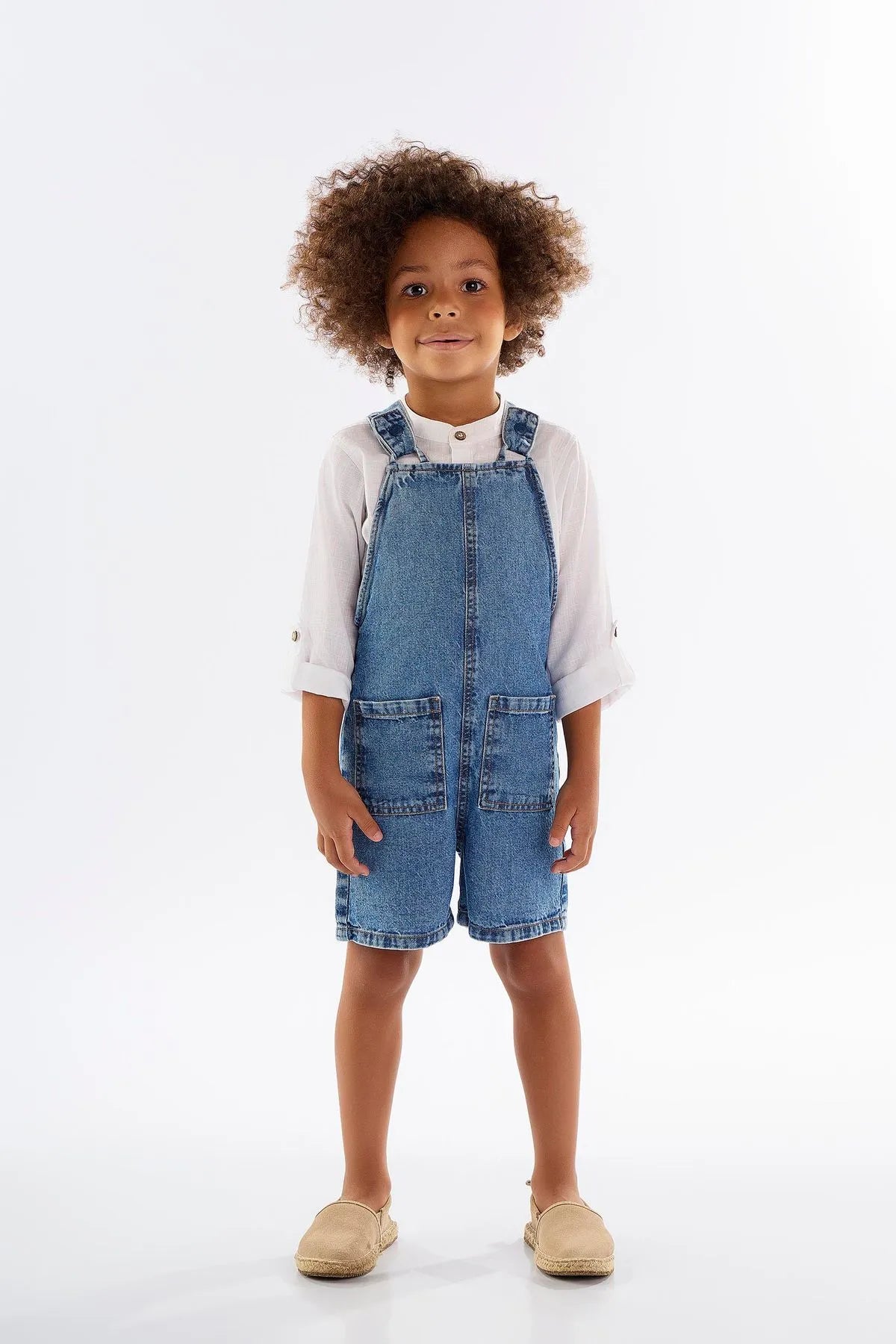JARDINEIRA JEANS UNISSEX UPBABY