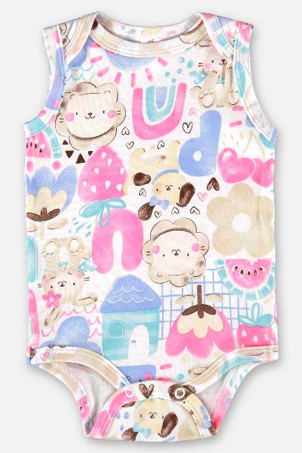 BODY SEM MANGA EM SUEDINE Essencials Upbaby  Ref 45648