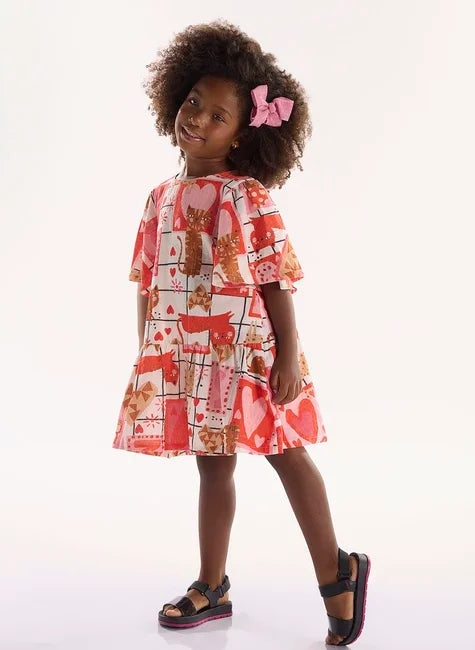 VESTIDO MANGA CURTA EM VISCOLINHO