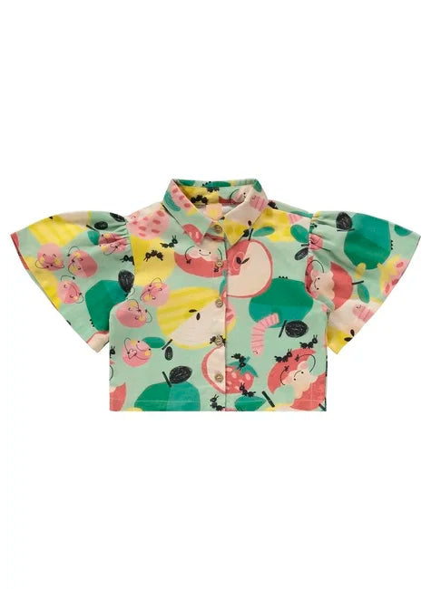 CONJUNTO CAMISA E SHORT EM VISCOLINHOPOMAR FELIZ Ref. 62221