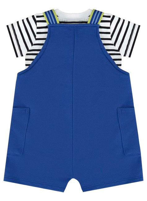 CONJUNTO OMAR PARA BEBÊ MENINO COM BODY E JARDINEIRA (BRANCO)
Ref: 62269