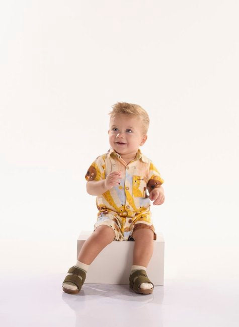 MACAQUINHO SAFARI PARA BEBÊ MENINO EM VISCOLINHO (OFF WHITE)
Ref: 62268