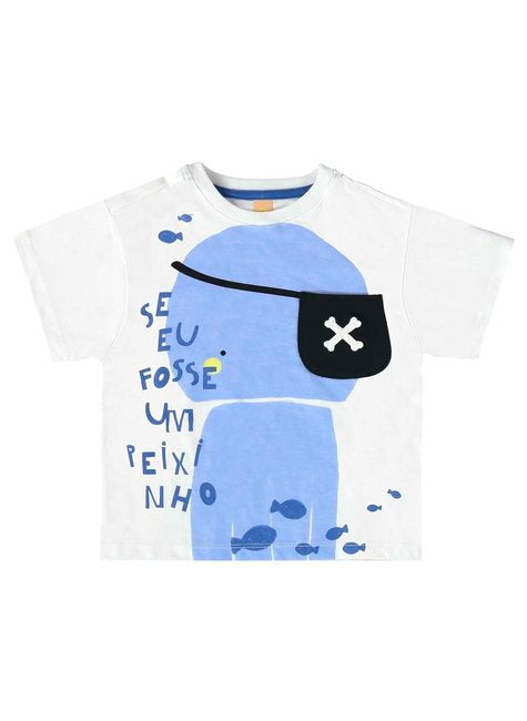 CONJUNTO INFANTIL PARA MENINO COM CAMISETA E BERMUDA OMAR (BRANCO)
Ref: 62242