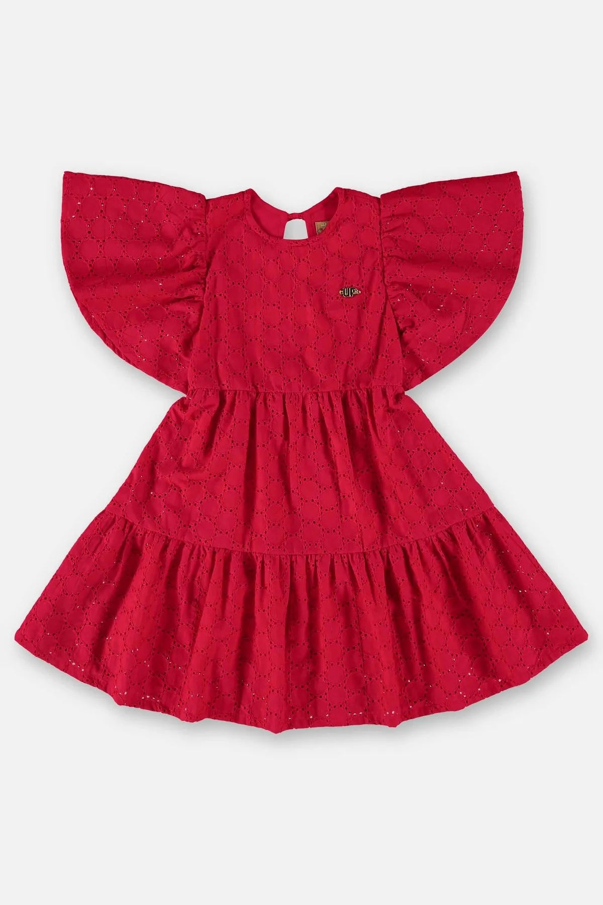 VESTIDO INFANTIL EM LAISE COM FORRO UPBABY