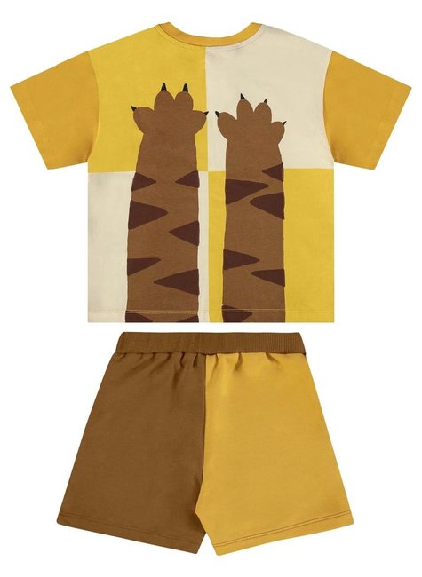 CONJUNTO INFANTIL PARA MENINO COM CAMISETA E SHORT (OFF WHITE)
Ref: 62240