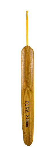 Agulha de crochê cabo de bambu