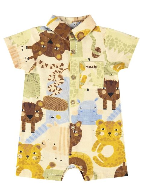 MACAQUINHO SAFARI PARA BEBÊ MENINO EM VISCOLINHO (OFF WHITE)
Ref: 62268