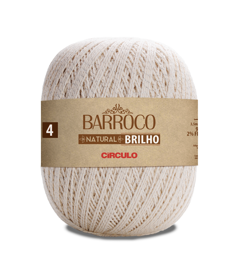 BARROCO NATURAL BRILHO PRATA 4/4 700G