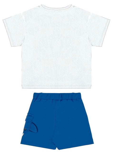 CONJUNTO INFANTIL PARA MENINO COM CAMISETA E BERMUDA OMAR (BRANCO)
Ref: 62242