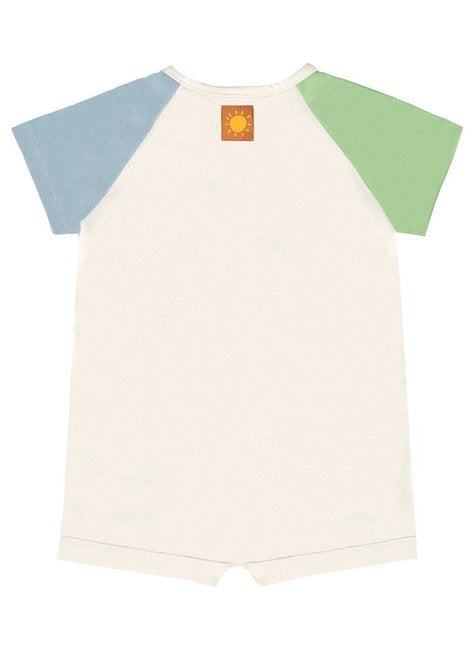 MACAQUINHO PARA BEBÊ MENINO EM MEIA MALHA (OFF WHITE) Ref: 62266