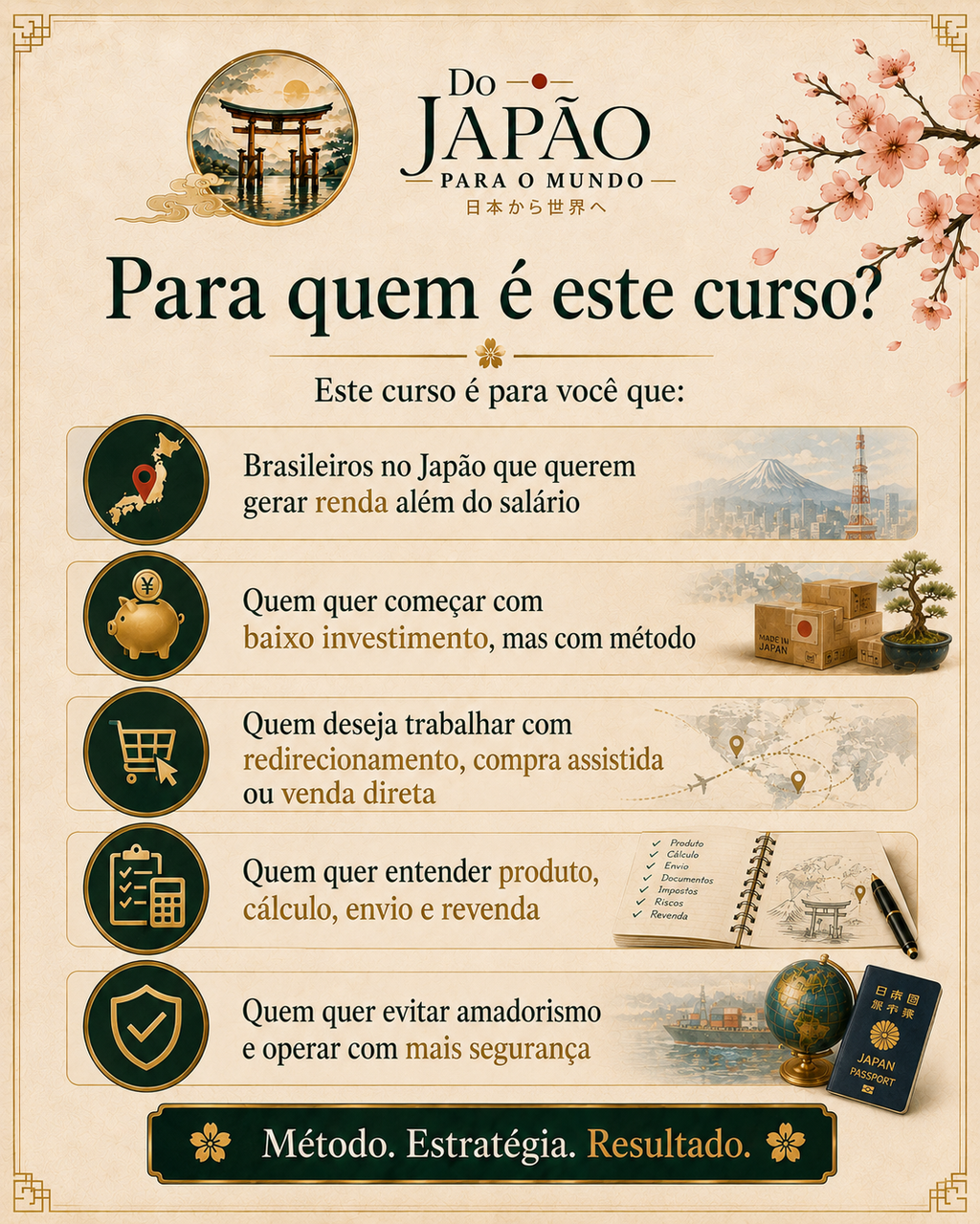 Curso "do Japão para o Mundo"