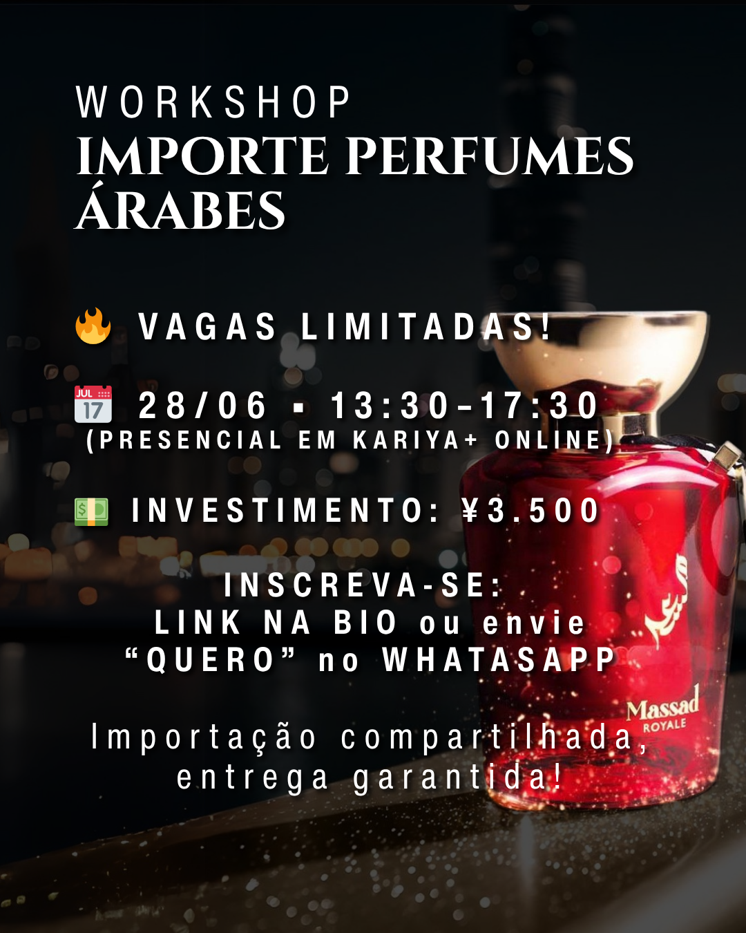 Workshop Importe de Perfumes Árabes