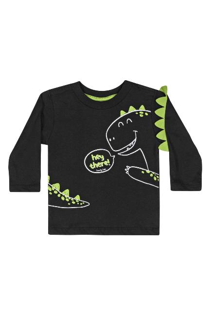 CAMISETA MANGA LONGA EM MEIA MALHA